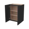 HCIOAN Wall-Mounted Cabinet  Solid Wood Shaker Style Medicine Cabinet with Adjustable Shelves & Soft-Close Doors for Bathroom, Kitchen, and Office Storage (Charcoal Black, 24" W x 12" D x 36" H) view 4