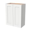 HCIOAN Wall-Mounted Cabinet  Solid Wood Shaker Style Medicine Cabinet with Adjustable Shelves & Soft-Close Doors for Bathroom, Kitchen, and Office Storage (Origami White, 30" W x 12" D x 42" H) view 1