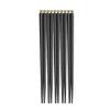 10 Pairs 22 cm Black Reusable Fiberglass Chopsticks Dishwasher Safe,Non-Slip,Easy to Use(Gold,5 pairs) view 1