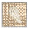 Stupell Industries Coastal Tile And Shell Gray Framed Giclee Art, design by Lee Ann Sanders, 24 x 24 view 1