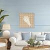 Stupell Industries Coastal Tile And Shell Gray Framed Giclee Art, design by Lee Ann Sanders, 24 x 24 view 2