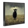 Stupell Industries Black Sheep in Field Black Framed Giclee Art, design by Arlington Prints, 16 x 20 view 3