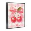 Stupell Industries Cherries On Pink Gingham Black Framed Giclee Art, design by Creative Studio, 20 x 16 view 3