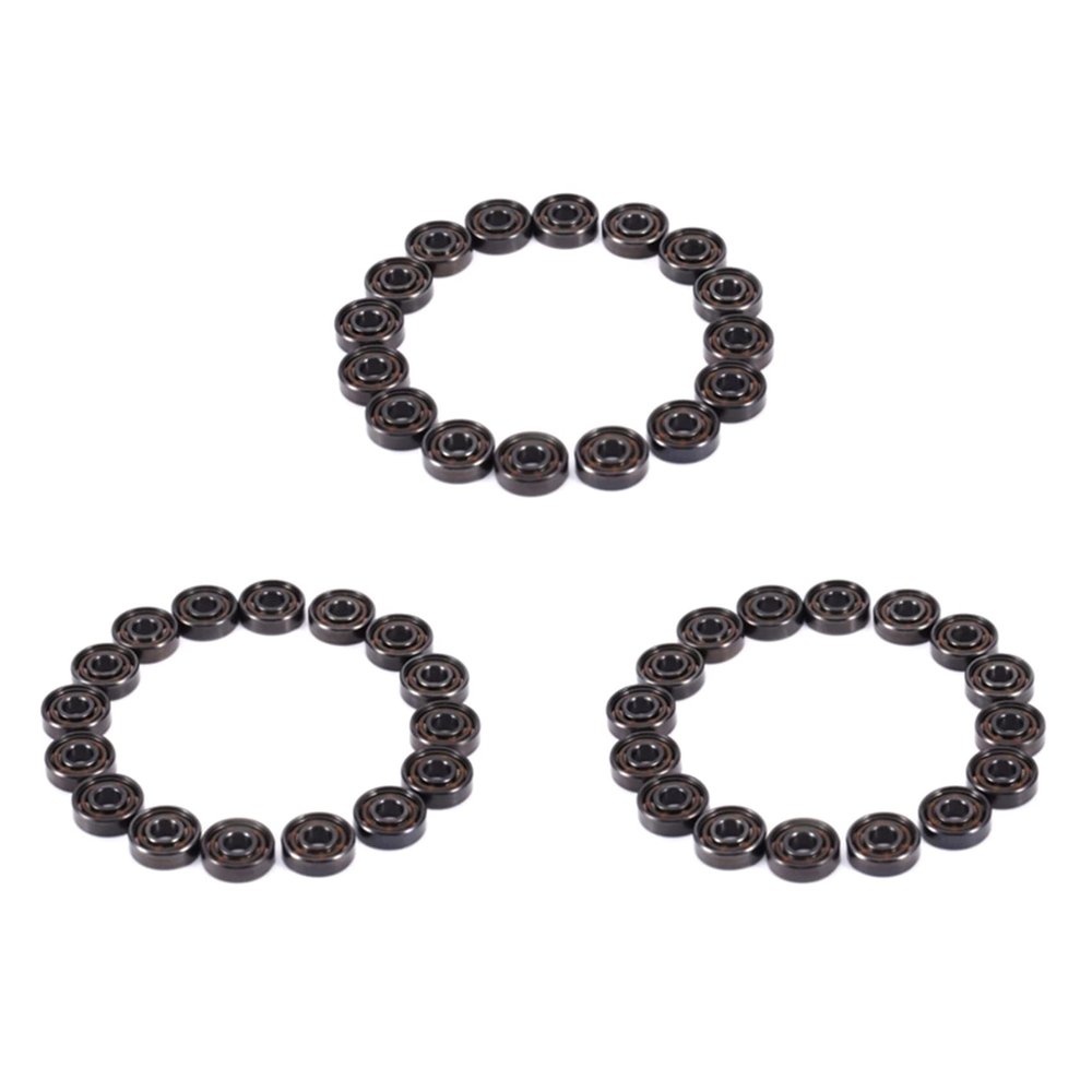 Cwmiibili 48Pcs Ceramic 608 Bearings 8X22X7mm ABEC-11 Hybrid 6 White ZrO2 Balls Skateboard Bearing Skating Inline Roller