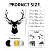 Aportif Metal Deer Head Wall Decor, Metal Antlers, Moose Wall Decor, Deer Sign, Animal Decorations, Gifts For Wildlife Lovers, Bedroom Living Room Decor (Silver, 21"x19"|53x47 cm) view 4