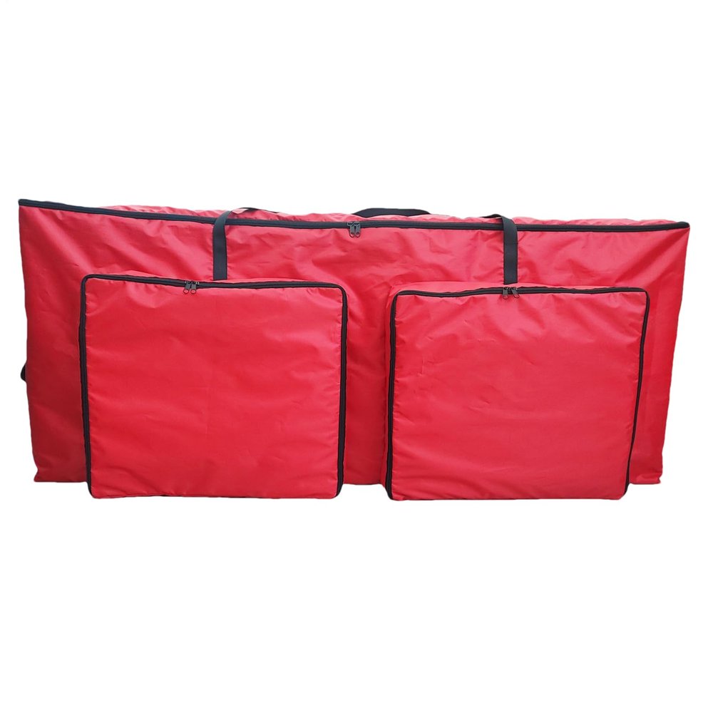 Christmas Tree Storage Bag, Christmas Tree Tote Wreath Carry Bag, Reusable Garland Storage Bags, Double-Zipper Bin With Reinforced Handles & Pockets, Waterproof Christma-s Trees Box For Holiday