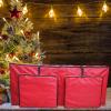 Christmas Tree Storage Bag, Christmas Tree Tote Wreath Carry Bag, Reusable Garland Storage Bags, Double-Zipper Bin With Reinforced Handles & Pockets, Waterproof Christma-s Trees Box For Holiday view 3