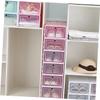 COOLHIYA 6PCS Large Transparent Stackable Shoe Storage Boxes Thickened Plastic Organizer with Door for Closet Entryway Bedroom Blue view 4