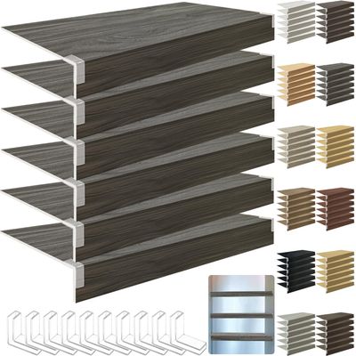 6 PCS Wire Rack Cover, 46x12x3 in Foamed PVC Shelf Covers for Wire Shelving Pantry Closet and Laundry Shelves, Durable Removable Shelf Decoration (Not Wood) for Ofiice Home Kitchen, Color 23