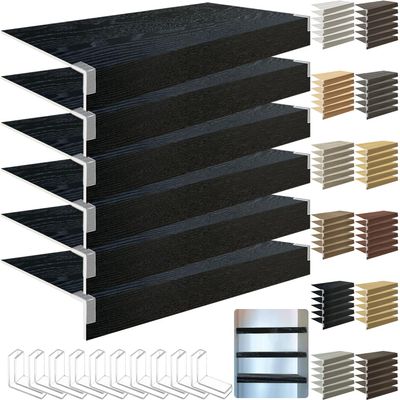 6 PCS Wire Rack Cover, 21x12x3 in Foamed PVC Shelf Covers for Wire Shelving Pantry Closet and Laundry Shelves, Durable Removable Shelf Decoration (Not Wood) for Ofiice Home Kitchen, Color 24
