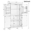 Freestanding Storage Cabinet with 4 Doors,Elegant Organizer Unit with Adjustable Shelves, Sturdy MDF Frame, Anti-Tipping Design, Large Capacity for Bathroom, Kitchen, Office, Home, Black view 2
