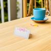 LOGOFUN 100PCS Bow Place Cards Elegant Blank Assignment Labels for Wedding Party Guest Name Seating Table Decorations - Pink view 3