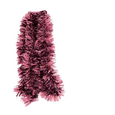 Pack of 6 2m Christmas Chunky Tinsel - Blush Pink