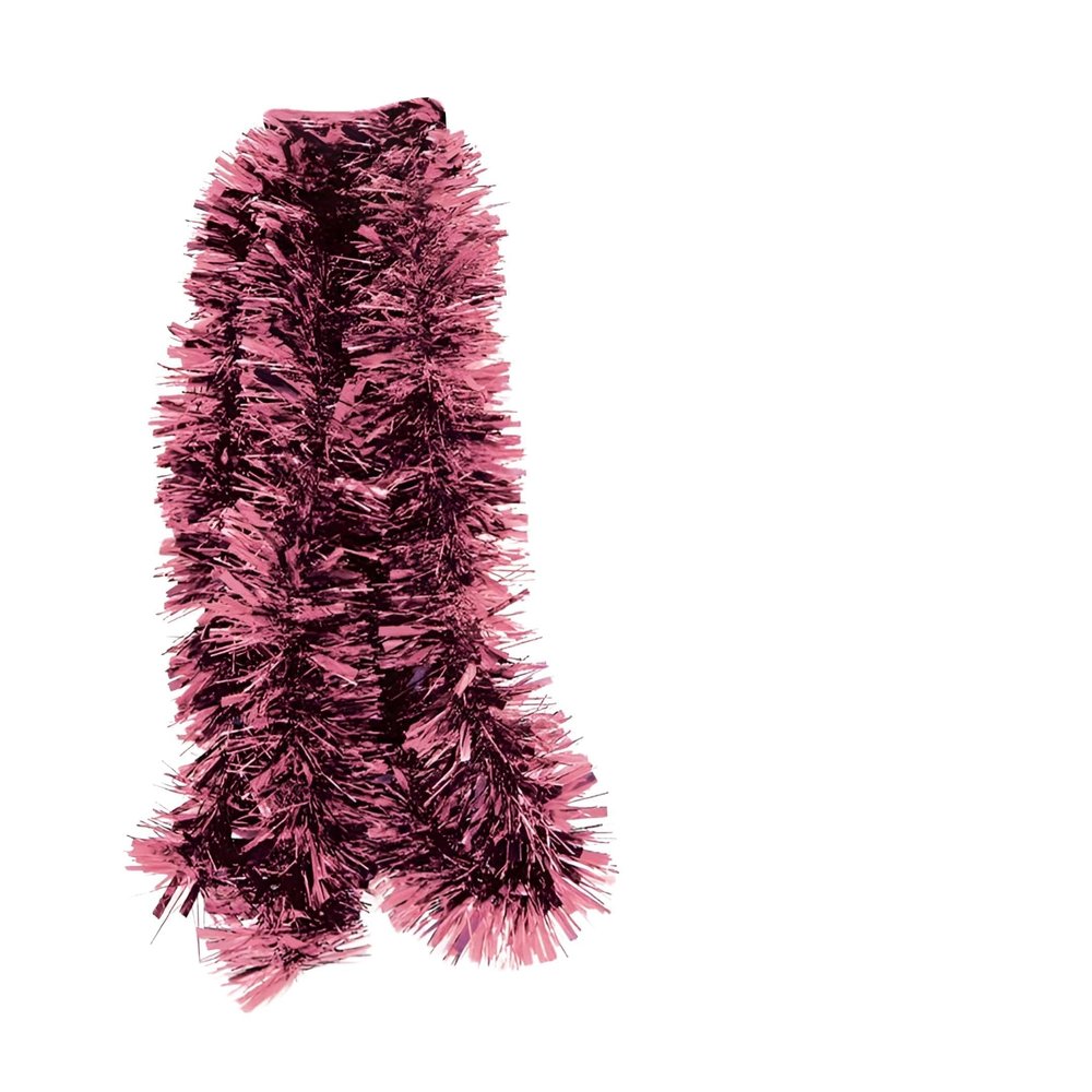 Pack of 6 2m Christmas Chunky Tinsel - Blush Pink