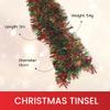 Pack of 6 2m Christmas Chunky Tinsel - Blush Pink view 2