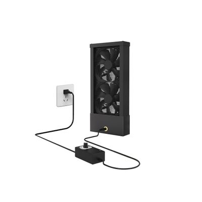 AMCHIXIN 15.7-17.7 Inch Vertical Window Exhaust Fan for Sliding Windows  Securely Fit Top and Bottom Frame Tool-Free Setup with Variable Speeds for Living Rooms Hot Areas Smoky Spaces(Black)