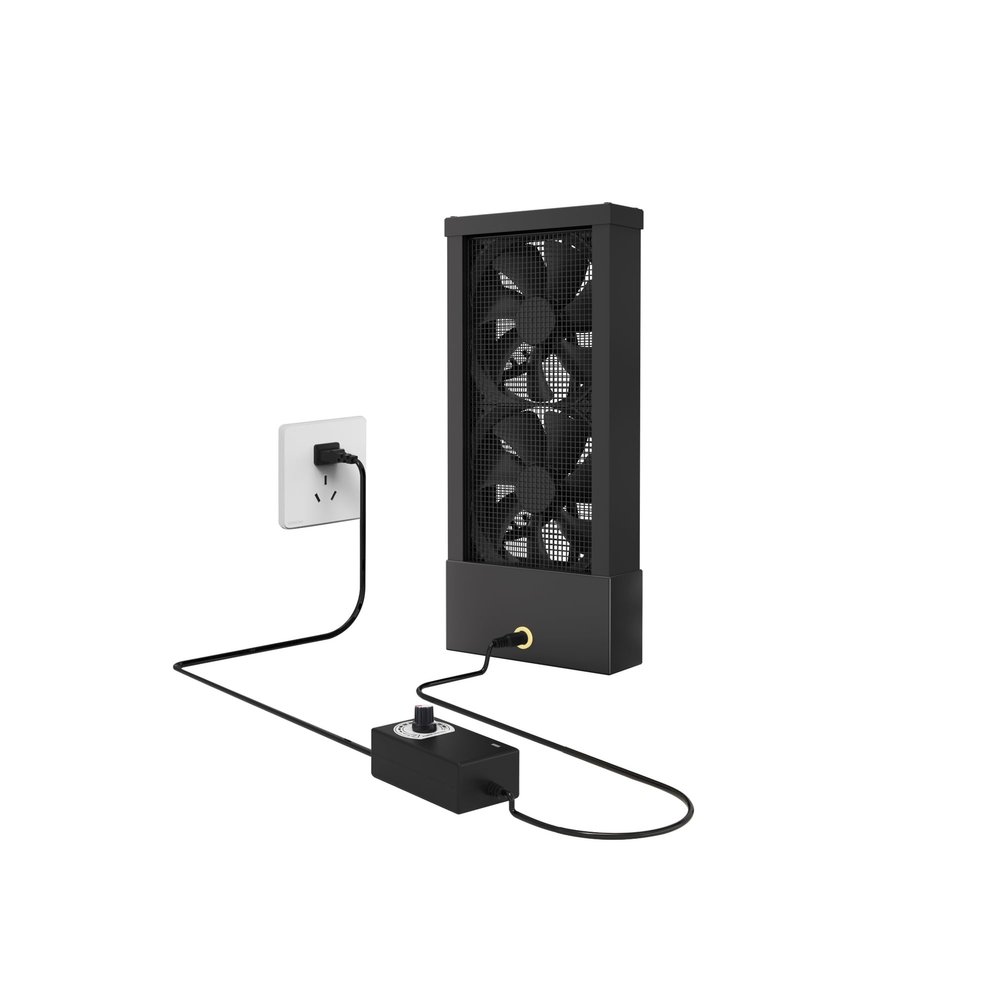 AMCHIXIN 15.7-17.7 Inch Vertical Window Exhaust Fan for Sliding Windows  Securely Fit Top and Bottom Frame Tool-Free Setup with Variable Speeds for Living Rooms Hot Areas Smoky Spaces(Black)