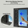 AMCHIXIN 15.7-17.7 Inch Vertical Window Exhaust Fan for Sliding Windows  Securely Fit Top and Bottom Frame Tool-Free Setup with Variable Speeds for Living Rooms Hot Areas Smoky Spaces(Black) view 4