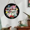 Hate Has No Home Here Equality Pride Wooden Sign Wall Decor for Front Door, Inclusion Equality Human Rights LGBTQ Wood Hanging Sign Decorations for Home Porches Community School view 3