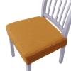 6Pcs Stretch Chair Seat Covers Elastic Solid Colors Chair Seat Covers Jacquard Shell Chair Cover Washable Anti-dust Armless Wedding Home(Camel) view 1