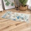 Coastal Thanksgiving Bathroom Rug 2x3 Front Door Mat with Tassel Cotton Woven Throw Area Rug Washable Small Entry Rugs Blue Coral White Pumpkin Starfish Low Profile Carpet for Kitchen Laundry Room view 1