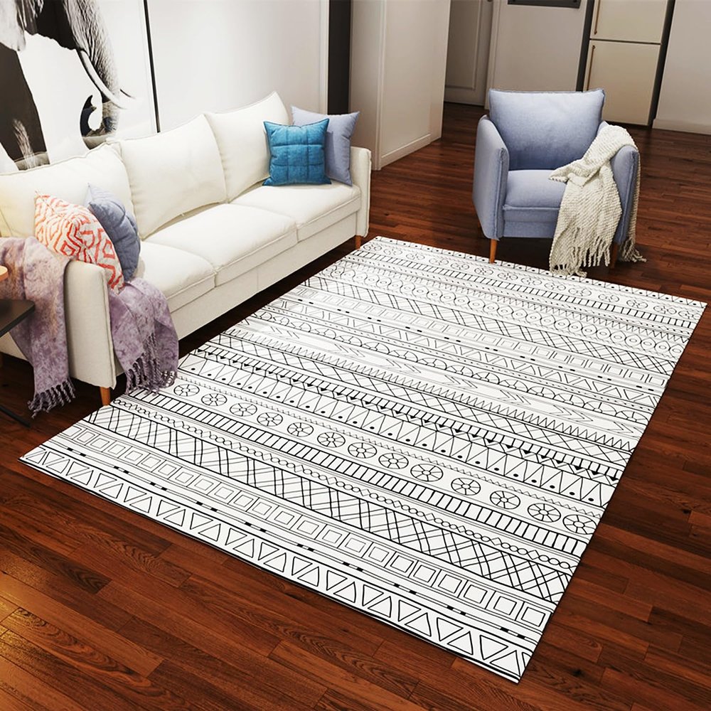 Heater Area Rug Graphene Electric Heated Carpet, Heated Floor Mat Floor Heater, Foot Warmer Mat with Timer, Electric Space Heater for Living Room Bedroom Office(C,150x200cm)