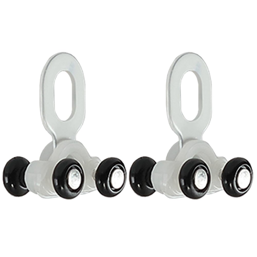 20Pcs Double Row Curtain Track Rollers, Silent Heavy Duty Drop Ceiling Curtains Rails Pulleys, White