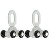 20Pcs Double Row Curtain Track Rollers, Silent Heavy Duty Drop Ceiling Curtains Rails Pulleys, White view 1