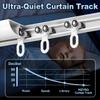 20Pcs Double Row Curtain Track Rollers, Silent Heavy Duty Drop Ceiling Curtains Rails Pulleys, White view 4