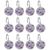 12 Pack Decorative Shower Curtain Hooks, Durable Stainless Steel Rings Hooks for Bathroom Shower Window Rods Curtains view 2