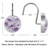 12 Pack Decorative Shower Curtain Hooks, Durable Stainless Steel Rings Hooks for Bathroom Shower Window Rods Curtains view 4