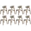 1/2/4/6/8 pic Upholstered Dining Chairs Set, Modern Dining Chairs with Solid Wood Frame and PU Leather, Kitchen Chairs for Dining Room, Reception Chair, Waiting Room Chair, Office Guest Ch B 8 chairs view 1
