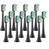 ZJgZmslcd 12 PCS Compatible with SOOCAS X3/X3U/X5 Brush Heads Replaceable Soft Sonic Electric Toothbrush Clean Brush Vacuum Bristle Nozzles(12pcs Black) view 1