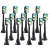 ZJgZmslcd 12 PCS Compatible with SOOCAS X3/X3U/X5 Brush Heads Replaceable Soft Sonic Electric Toothbrush Clean Brush Vacuum Bristle Nozzles(12pcs Black) view 4