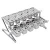 10 Pans Commercial Spice Set 2-Tier Expandable Spice Rack Set with 10 Lids & 10 Ladles, Countertop Spice Rack Countertop Holder for Seasoning Topping view 1