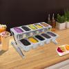 10 Pans Commercial Spice Set 2-Tier Expandable Spice Rack Set with 10 Lids & 10 Ladles, Countertop Spice Rack Countertop Holder for Seasoning Topping view 2
