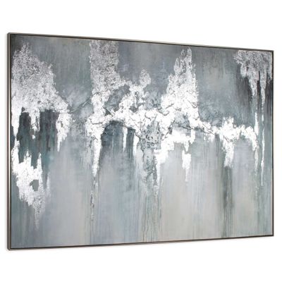 Gild Design House Exquisite Aquamarine, Hand Painted Canvas