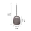 CWENZXDIA Toilet Brush Ceramic Toilet Brush with Holder Set Stainless Steel Long Handle Decorative in The Bathroom Brushs Holder Set(Black) view 2