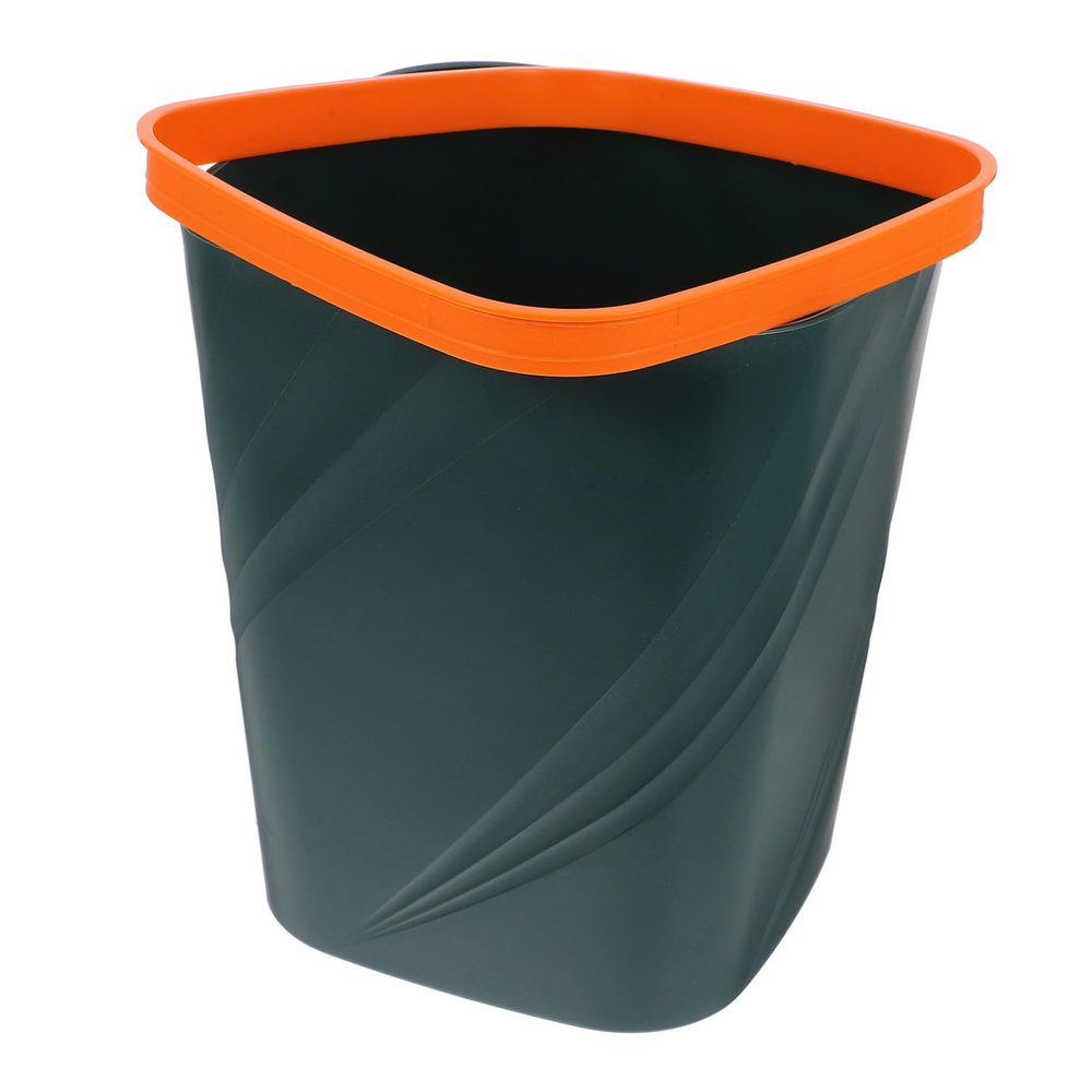 CAXUSD Large Capacity Trash Can with Press Ring for Secure Bags Green Small Waste Basket for Home Office Bathroom Desk Indoor Garbage Bin Easy to Clean and Stylish Design