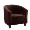 2 Piece Club Chair Slipcover High Stretch Tub Chair Slipcover Furniture Protector(Color:Brown) view 1