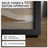 Homeforia 14x24 Picture Frame Black Wood, High End Oak 14x24 Poster Frames with Mat 11x22 Photo, 14 x 24 Wooden Frame Matted to 11 by 22 Print, 24x14 Hanging Frames, Tempered Glass, Wall Kit, Set of 1 view 3