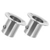 COOLHIYA 2Pcs Stainless Steel Curtain Rod Holders Brackets with Flat Wall Mount Rustproof Closet Rod Supports for Shower Curtains and Wardrobes Easy Installation with Screw Fixing Elegant view 1