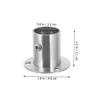 COOLHIYA 2Pcs Stainless Steel Curtain Rod Holders Brackets with Flat Wall Mount Rustproof Closet Rod Supports for Shower Curtains and Wardrobes Easy Installation with Screw Fixing Elegant view 2
