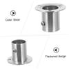 COOLHIYA 2Pcs Stainless Steel Curtain Rod Holders Brackets with Flat Wall Mount Rustproof Closet Rod Supports for Shower Curtains and Wardrobes Easy Installation with Screw Fixing Elegant view 4