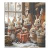 ALAZA Rabbit Bunny Christmas Funny Dishwasher Magnet Cover Sticker Decorative Refrigerator Magnet Panel Decal Cover for Home Kitchen Appliance Decor view 1