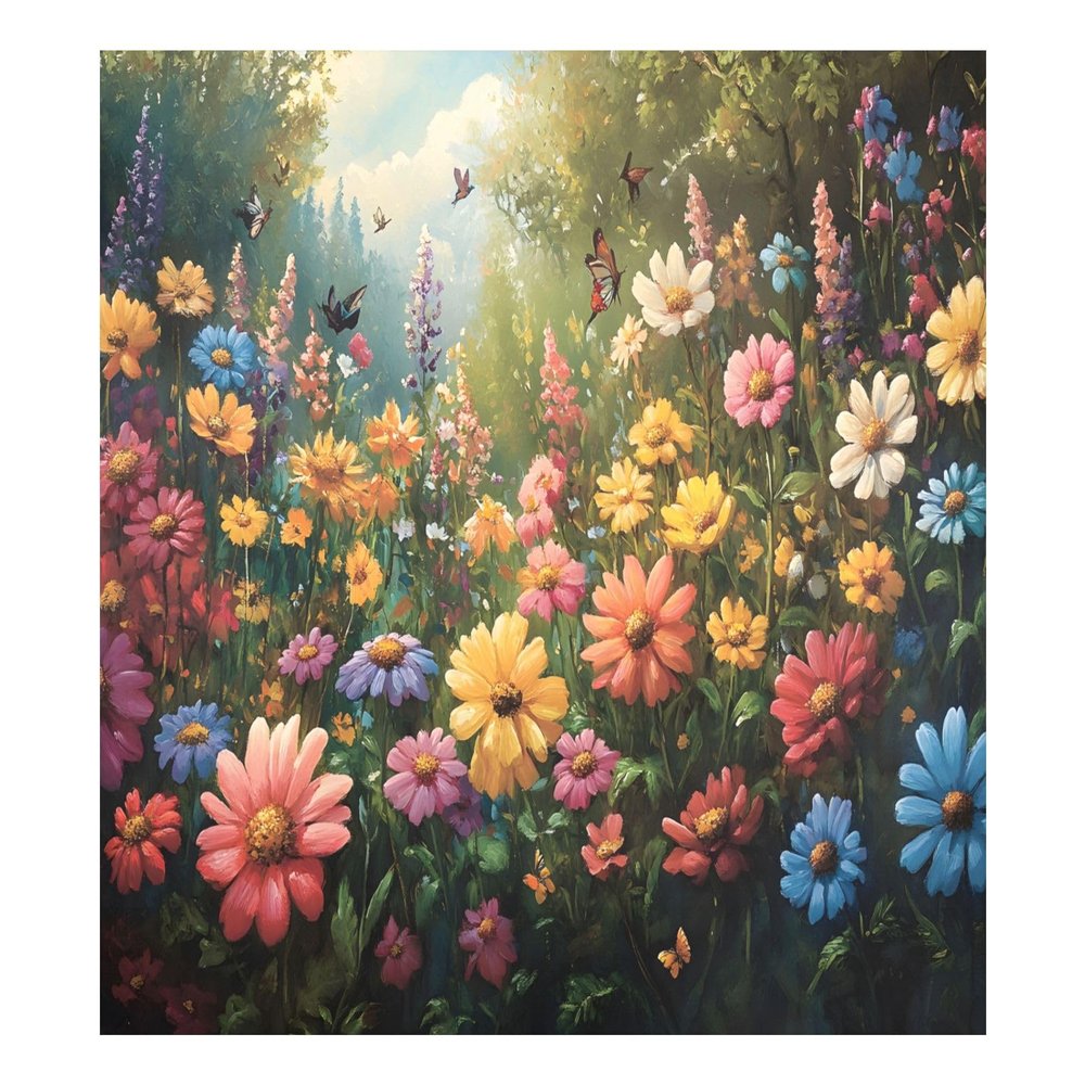 ALAZA Flower Butterfly Landscape Dishwasher Magnet Cover Sticker Decorative Refrigerator Magnet Panel Decal Cover for Home Kitchen Appliance Decor
