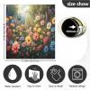 ALAZA Flower Butterfly Landscape Dishwasher Magnet Cover Sticker Decorative Refrigerator Magnet Panel Decal Cover for Home Kitchen Appliance Decor view 3