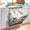 ALAZA Flower Butterfly Landscape Dishwasher Magnet Cover Sticker Decorative Refrigerator Magnet Panel Decal Cover for Home Kitchen Appliance Decor view 4