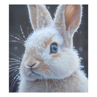 ALAZA Winter Rabbit Bunny Dishwasher Magnet Cover Sticker Decorative Refrigerator Magnet Panel Decal Cover for Home Kitchen Appliance Decor