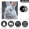 ALAZA Winter Rabbit Bunny Dishwasher Magnet Cover Sticker Decorative Refrigerator Magnet Panel Decal Cover for Home Kitchen Appliance Decor view 3